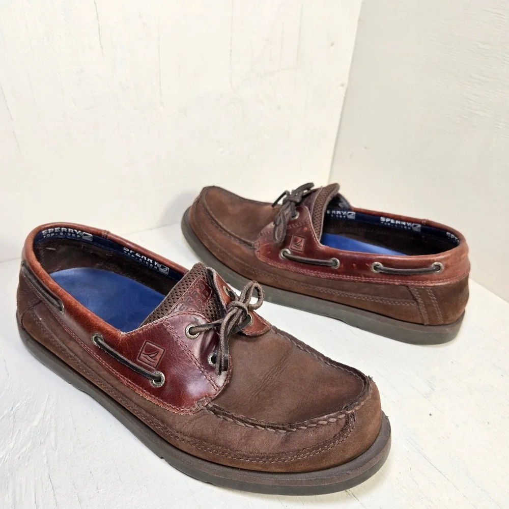 Sperry Top-Sider Mens Billfish Boat Shoes Brown Leather Loafers 0777503 Size 11M